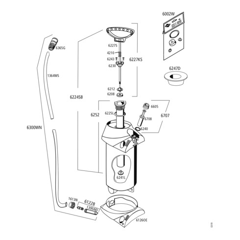 Pulvérisateur d'eau sous pression MESTO PROFI H2O 10 litres