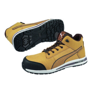PUMA Bottines de sécurité Dash Wheat Mid taille 42 cuir marron S3 HRO SRC EN20345