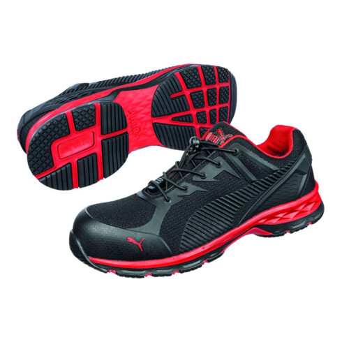 PUMA Chaussure basse 643890 S1P ESD noir/rouge T46