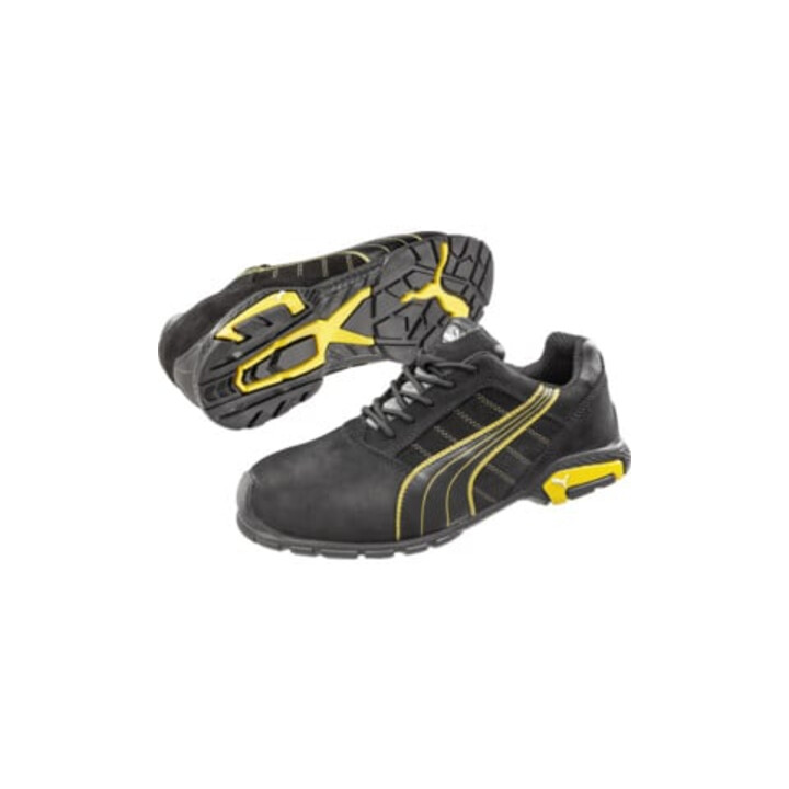 PUMA Chaussure de sécurité Ams.Low taille 47 noir/jaune cuir S3 SRC EN20345