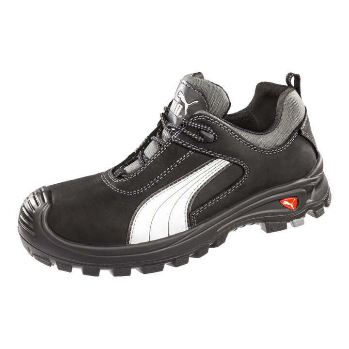 PUMA Chaussure de sécurité Cascades Low taille 48 noir/blanc cuir S3 HRO SRC EN20345