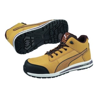 PUMA Chaussures de sécurité Dash Wheat Mid Taille 44 cuir marron S3 HRO SRC EN20345