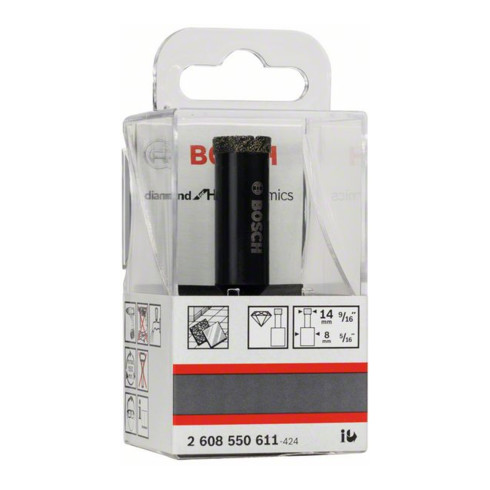 Bosch Punta diamantata Diamond for Hard Ceramics, 14x35mm