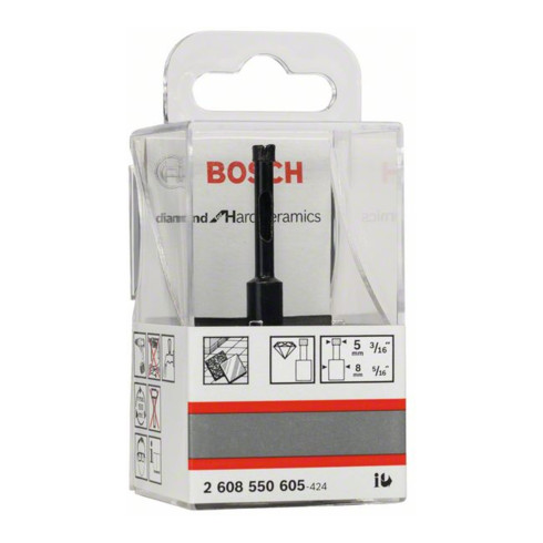 Bosch Punta diamantata Diamond for Hard Ceramics, 5x35mm
