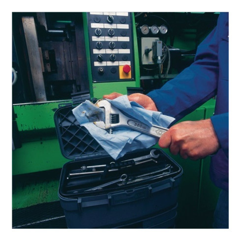 Putztuch WYPALL L20 EXTRA,7347 L.380xB.330mm 2-lagig,perforiert,blau,verleimt