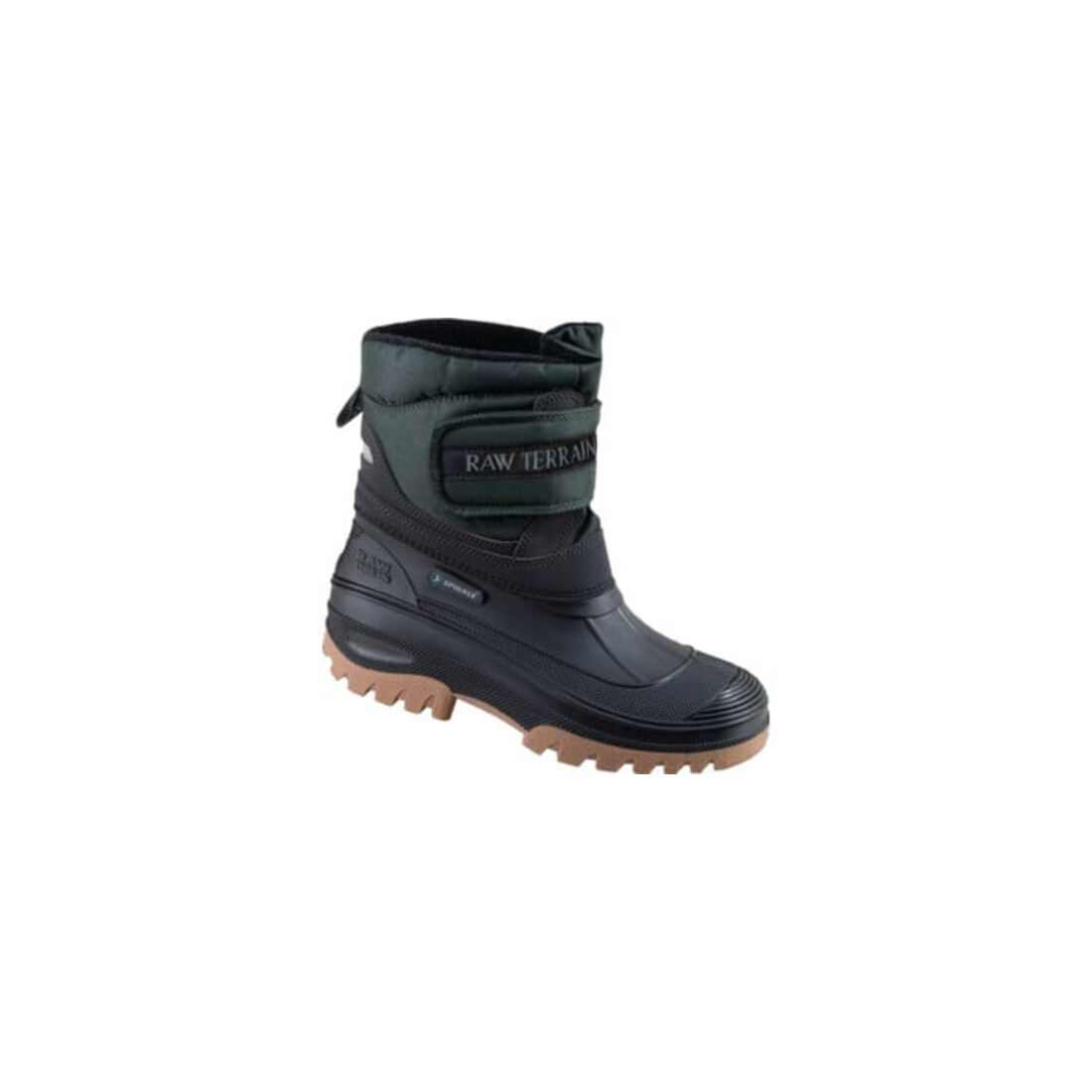 Spirale PVC-Winterstiefel, schwarz m. Klettverschluss und Webpelzfutter