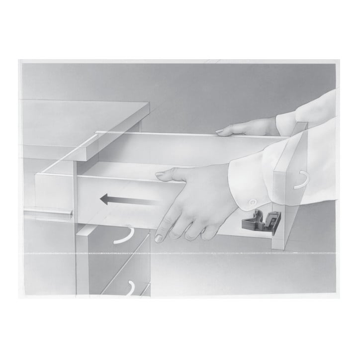 Hettich Coulisse partielle Quadro-6 avec fermeture automatique acier zingué