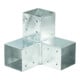 QUATRO Connecteur d'angle double 20 x 20 x 20 cm