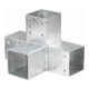 QUATRO-Stekkoppeling midden dubbel 30,5 x 20 x 20 cm voor 9 x 9 cm