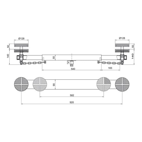 Querträger BH1CB1000 1000kg BAHCO