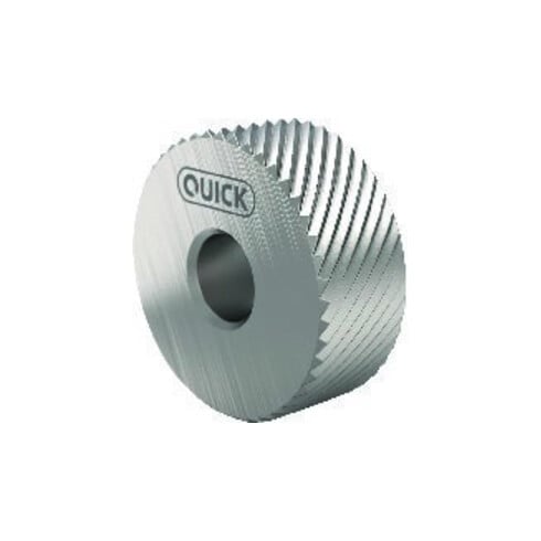 QUICK Molette moletée PM BL 45° 10x4x4 G7 P0,5 avec chanfrein