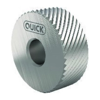 QUICK Molette moletée PM BL 45° 10x4x4 G7 P0,6 avec chanfrein