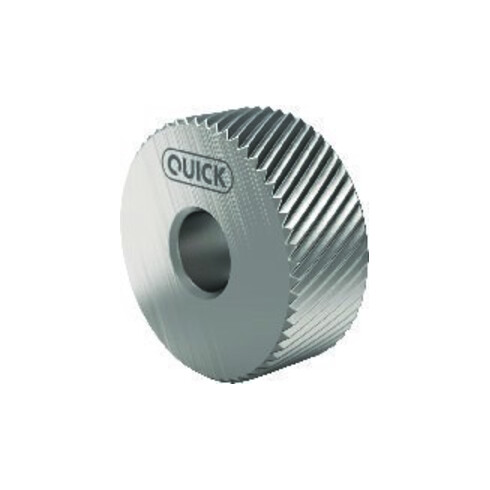 QUICK Roue moletée PM BL 30 degrés 10x4x4 G7 P1 avec chanfrein