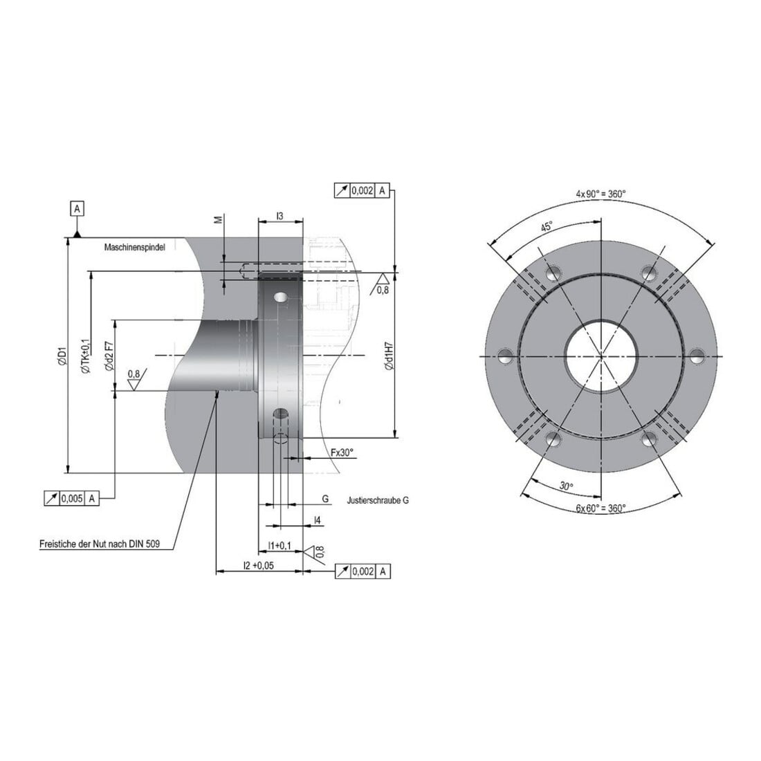RÖHM Bride d'adaptation avec système de serrage HSK-C80
