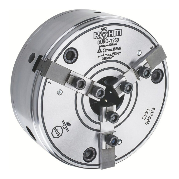 RÖHM DURO-T 125, KK 4, ISO702 2, Camlock, Mâchoires de base