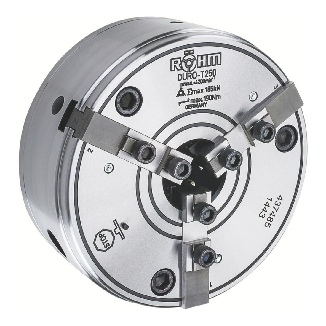 RÖHM DURO-T 200, KK 5, ISO702 2, Camlock, Mâchoires de base