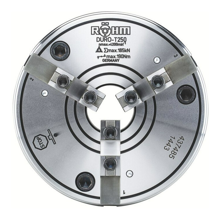 RÖHM DURO-T 250, KK 8, 8-2, Camlock, Mâchoires de base