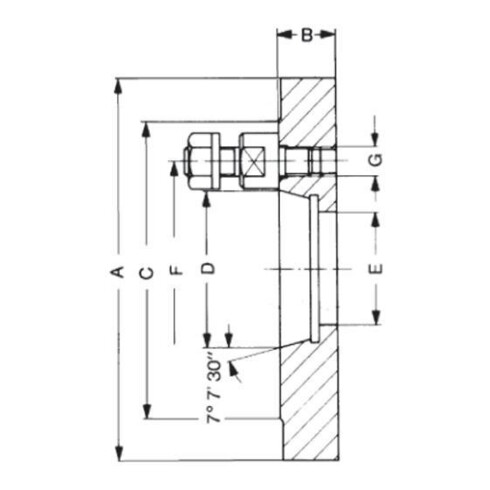 RÖHM Faux plateau de mandrin à cône court DIN 55027 250/6 mm