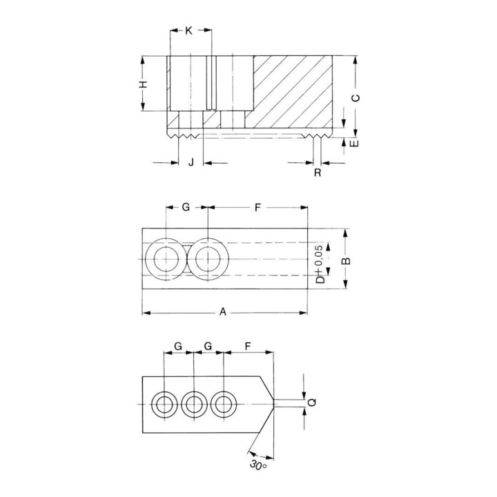 RÖHM Jeu de mors d'appoint KFD-200/2HF