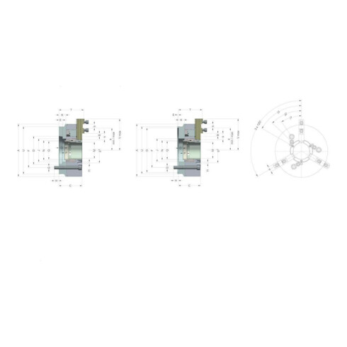 RÖHM Mandrin de serrage DURO-A RC 180/3 ZA140 M60X1,5 FD53 KH23 BH6,8