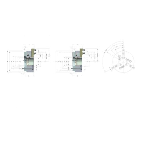 RÖHM Mandrin de serrage DURO-A RC 180/3 ZA170 M60X1,5 FD53 KH23 BH6,8