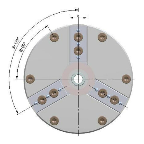 RÖHM Mandrin de serrage PKF-100/3 ZA82,55 KH8,5