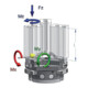 RÖHM Pince pneumatique centrée RZP LKR112 3xM8 H13,9 I5,9-4