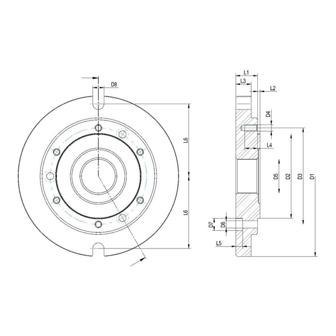 RÖHM Plaque de base D6350 160 mm