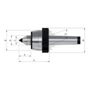 RÖHM Pointe tournante avec roulement HM MK 6 m.Abdrm.-2