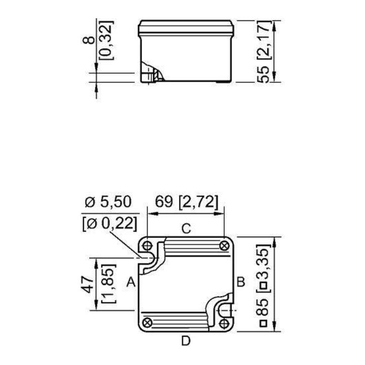 R. STAHL Abzweigdose Ex e 8118/111-401 dunkelgrau 85 x 85 x 55 mm