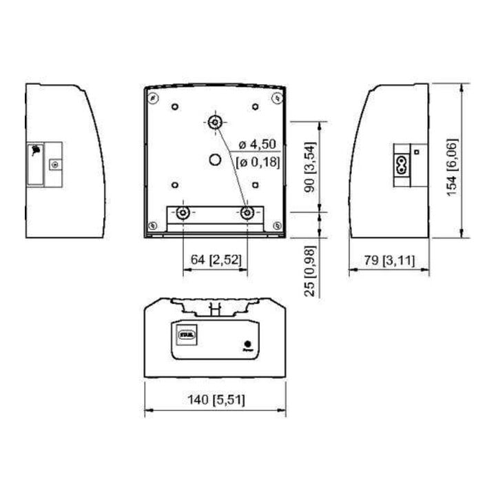 R. STAHL Adaptateur de charge pour projecteur à main LED 6148/0000-021 Polyamide résistant aux chocs IP66