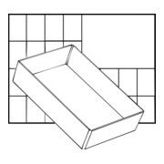 raaco A6 1 Facheinsatz einzeln 47x109x157 mm