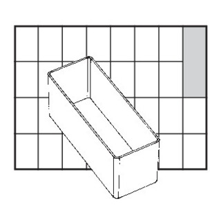 raaco A9-2 Facheinsatz transparent  H 47x B 39 x T 109 mm