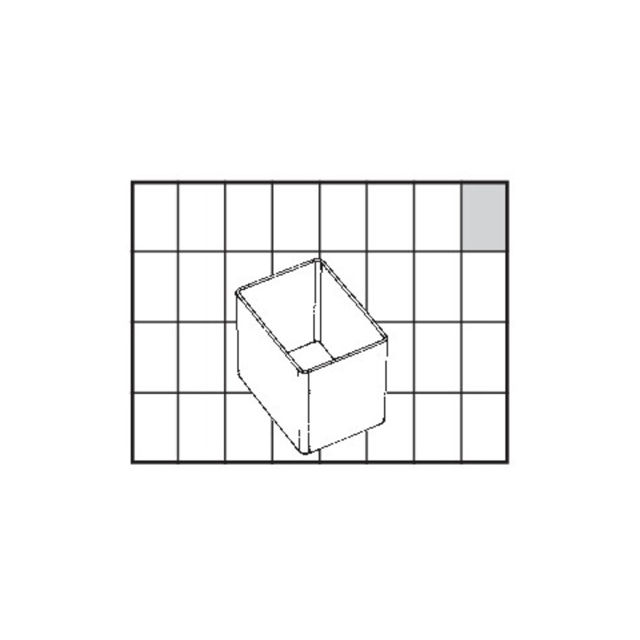 raaco A9-2 Facheinsatz transparent  H 47x B 39 x T 109 mm