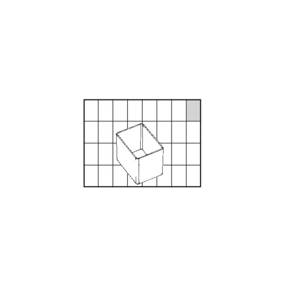 raaco A9-2 Facheinsatz transparent  H 47x B 39 x T 109 mm
