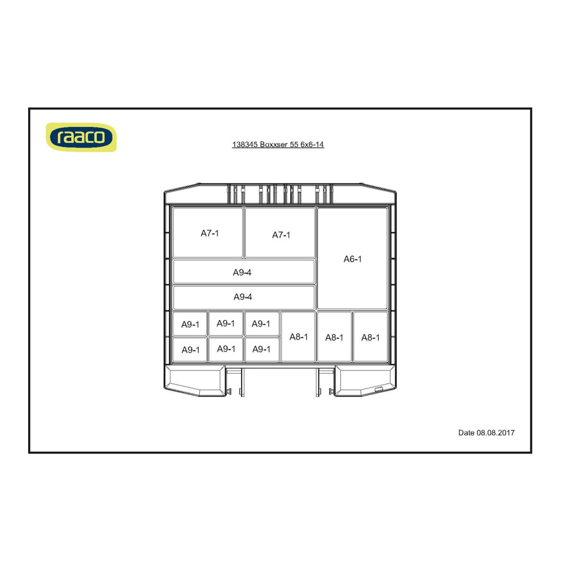 raaco Box assortimento Boxxser 55 6x6-14