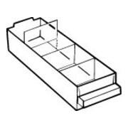 raaco Cassetto di ricambio 250-1 tipo A, trasparente