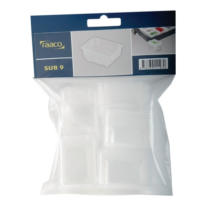 raaco Eins.Sub 55A9-1 H25xB54xT39mm Ku.transp.10 Stk./Beutel