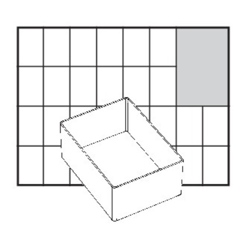raaco Insert compartiment pour Mod.C Type A7-1 transparent 4 pcs.