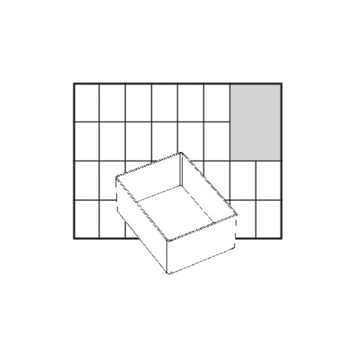 raaco Insert compartiment pour Mod.C Type A7-1 transparent 4 pcs.