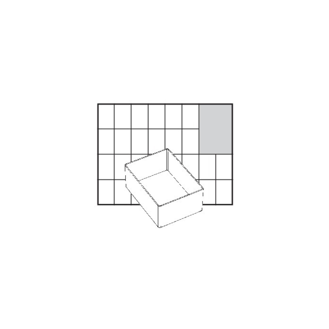 raaco Insert compartiment pour Mod.C Type A7-1 transparent 4 pcs.