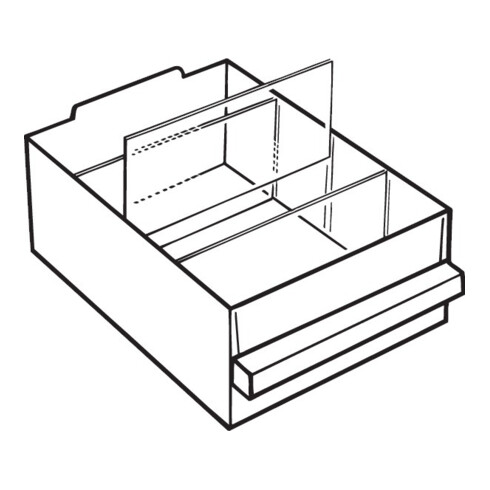 RAACO Set verdeelschotjes, transparant, Geschikt voor ladetype: 250-02