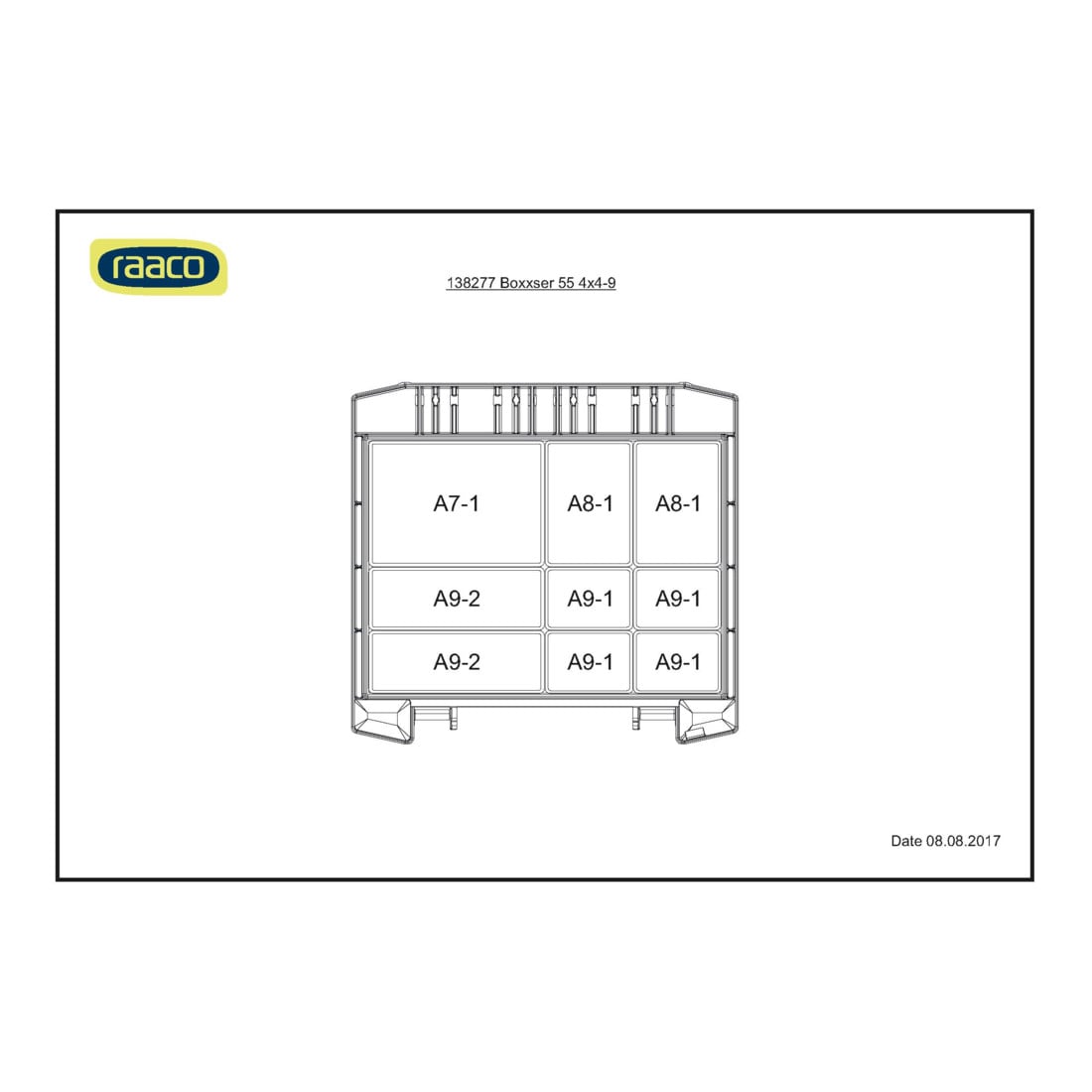 raaco Sortimentskasten Boxxser 55 4x4-9
