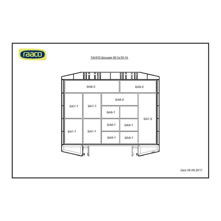 raaco Sortimentskasten Boxxser 80 5x10-14