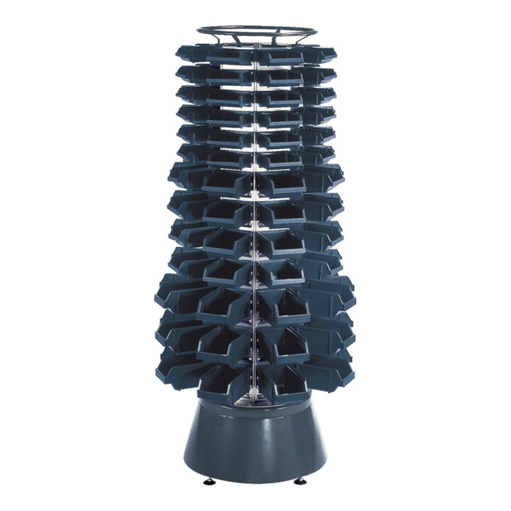 raaco Torre girevole H=1600mm 104 Scatole 3 misure con cuscinetti a rulli a.PP