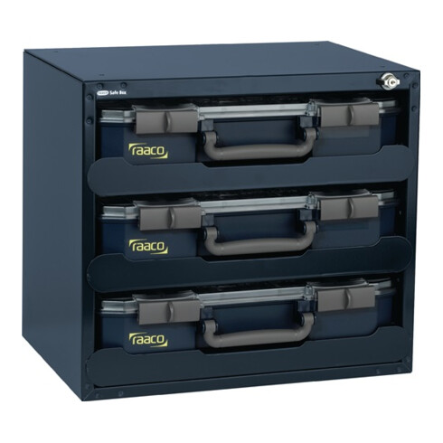 raaco Tresor SafeBox 80x3 (bestückt) B.452xT.330xH.405mm 3Sort.-Kästen‚ Stahlgehäuse/Kästen A.PP
