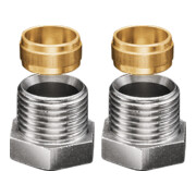 Raccord à compression OV 1/2x15mm, double pour tube capillaire-1