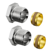 Raccord à compression OV 1/2x15mm, double pour tube capillaire-4