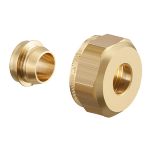 Raccord à compression OV Regusol 15mm, avec ÜM, laiton, brut
