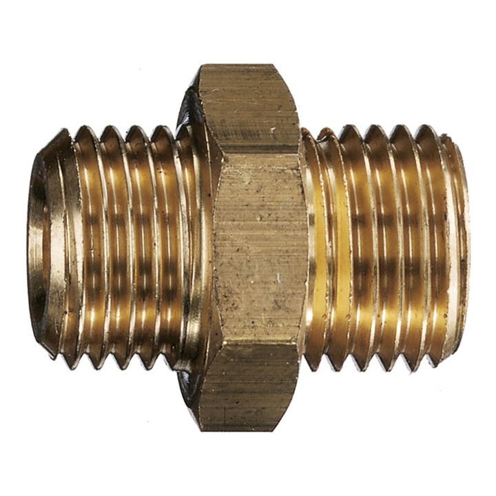 Raccord à double filetage laiton filetage ext. G 1/4 x G 3/8 po. EWO
